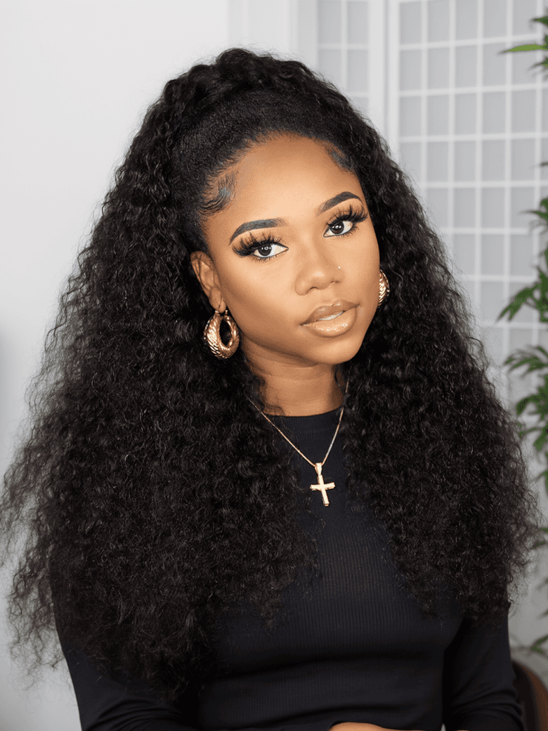 250% Density Unice Hair Stylist Approved No Skill Needed Beginner Friendly V Part Curly Wigs