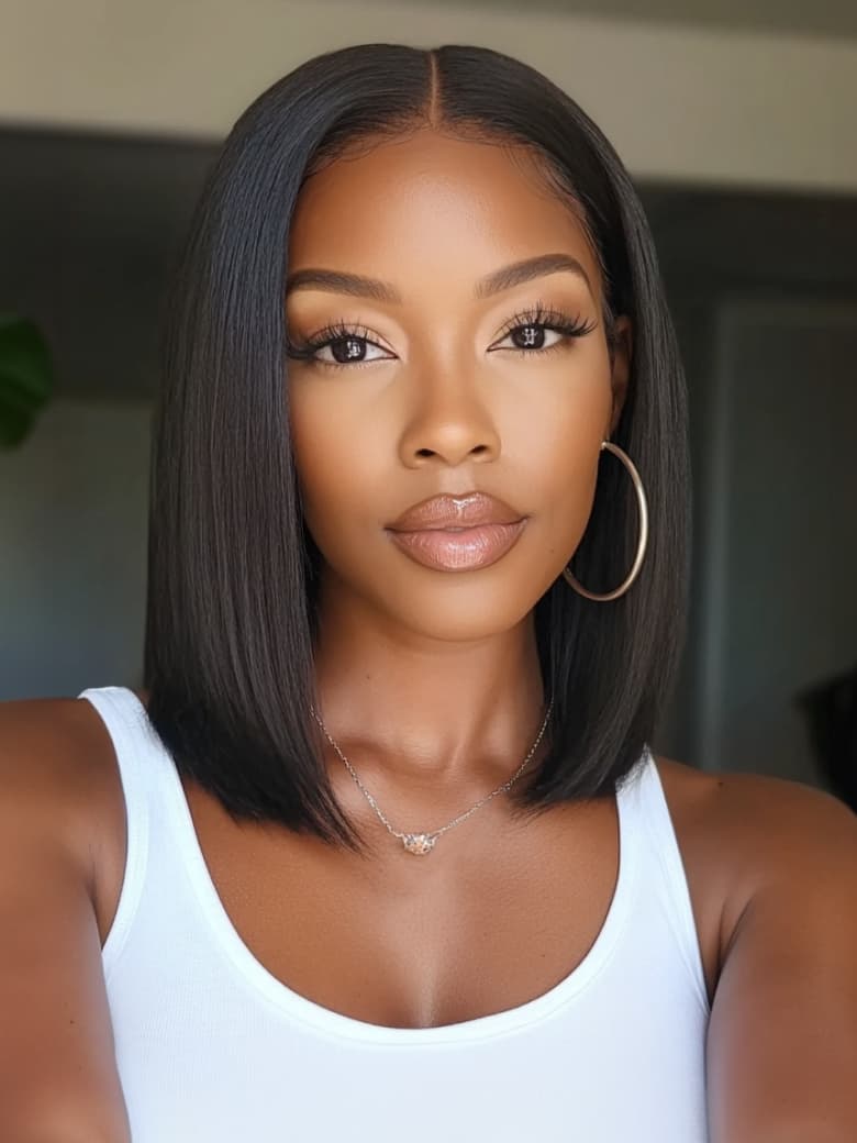 [Invisi Drawstring] Put On And Go Easy Daily Style Glueless Lace Bleached Knots Bob Wig 150% Density