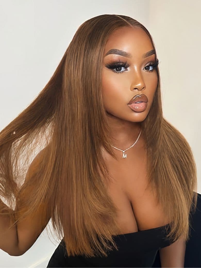 UNice 13x4 Pre Everything Caramel Blonde Layered Straight Wig