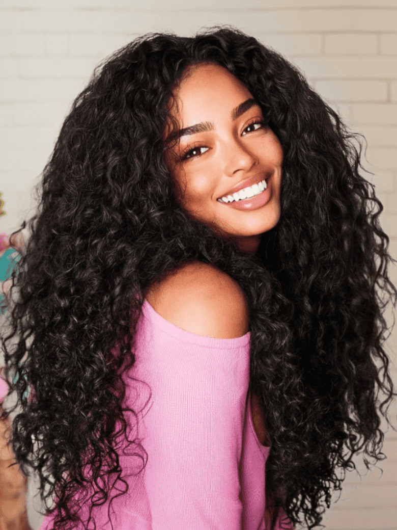 [From 18"] Blend & Secure 10 seconds flip-over Half Wig Water Wave Glueless Wig With Drawstring
