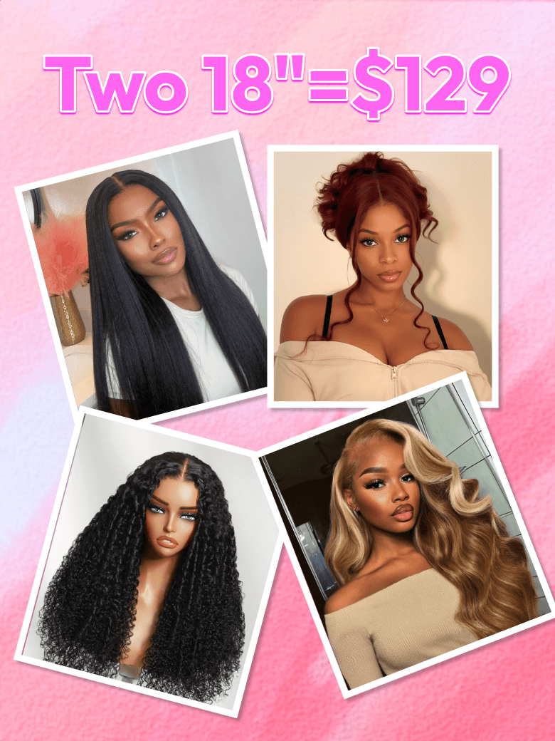 TWO 18" Wigs $129 | For 13x4 Pre-Everything/ 7x5 Pre-Cut Lace/ V Part/ Omber/ Highlight Color...
