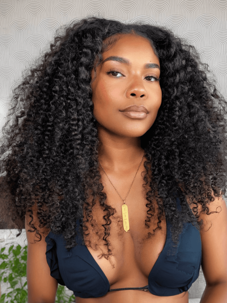 200% Density Glueless V Part 0 Skill Needed Wig Beginner Friendly Natural Scalp Jerry Curly Human Hair Wig Without Leave Out