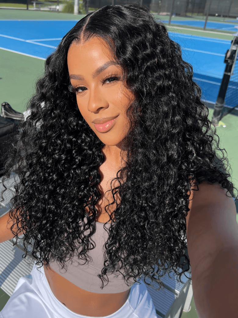 7x5 Bye-Bye Knots Pre-cut Lace Glueless Water Wave Invisible Knots No Baby Hair