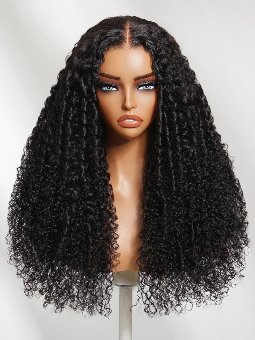 UNice Bye-Bye Knots™ 7x5 Lace Black Defined Coils 3C-4A Blend Curly Wig with Invisi Drawstring